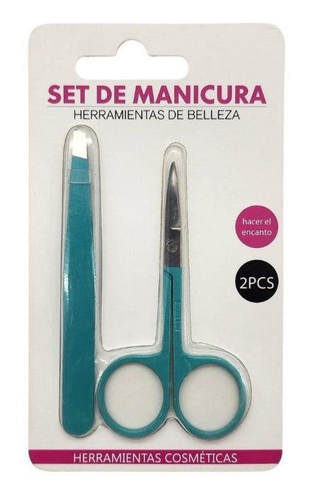 Set Manicura Tijera Para Cutícula Y Pinza Depilación