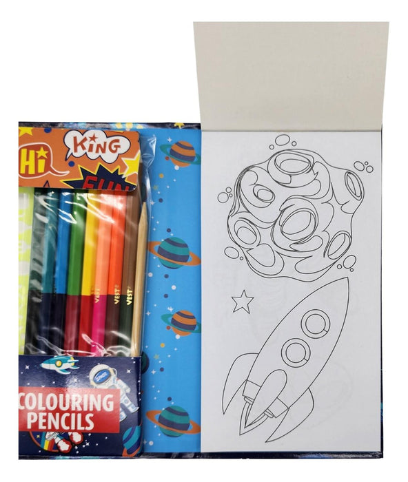 Set De Arte Para Niños Lapices Dibujos y Pizarra Colorear