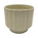 Macetero Maceta De Ceramica Limon Mate Lineas Verticales M - Fliperex