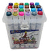 Set Marcadores Doble Punta 24 Lapices Plumones Arte Marker - Fliperex
