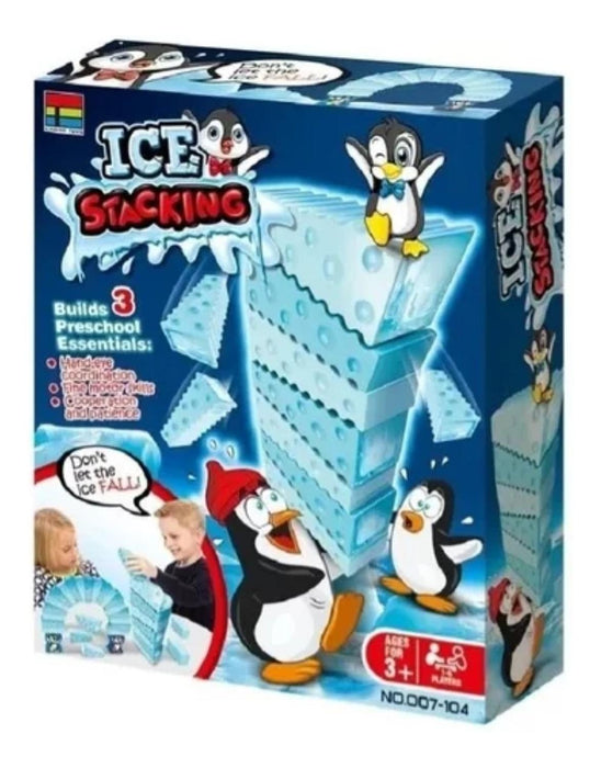 Juego De Mesa Apilar Cubos De Hielo Con Pinguinos Staking