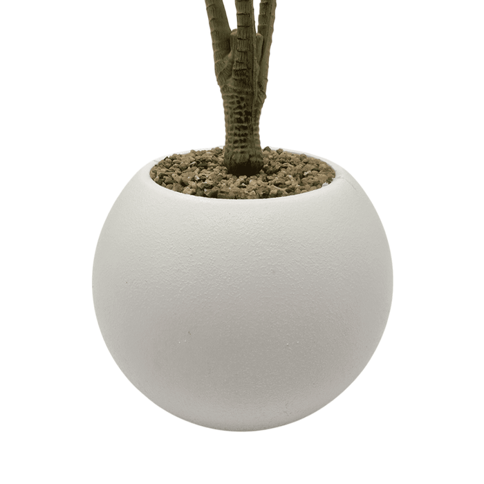 Planta Artificial Dracena Grande En Macetero Plastico Blanco - Fliperex