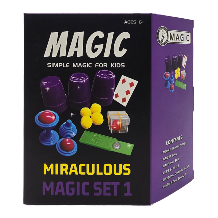 Set Juego De Magia y Trucos Clásico Para Niño Adulto Morado