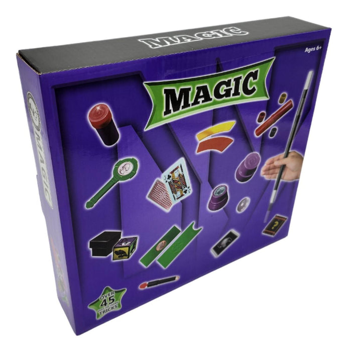 Set Juego De Magia Magic 45 Trucos De Mago Con Varita Niños