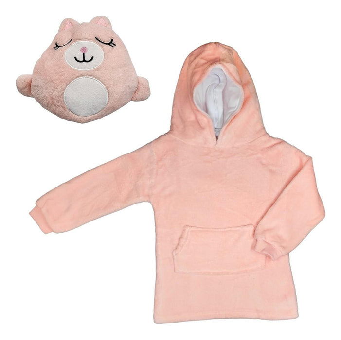 Poleron Con Capucha Infantil Para Niñas Polar Poleron Peluche Felpa Conejo