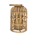 Candelabro De Bambu Natural Porta Vela Nordico Farol 30 CM - Fliperex