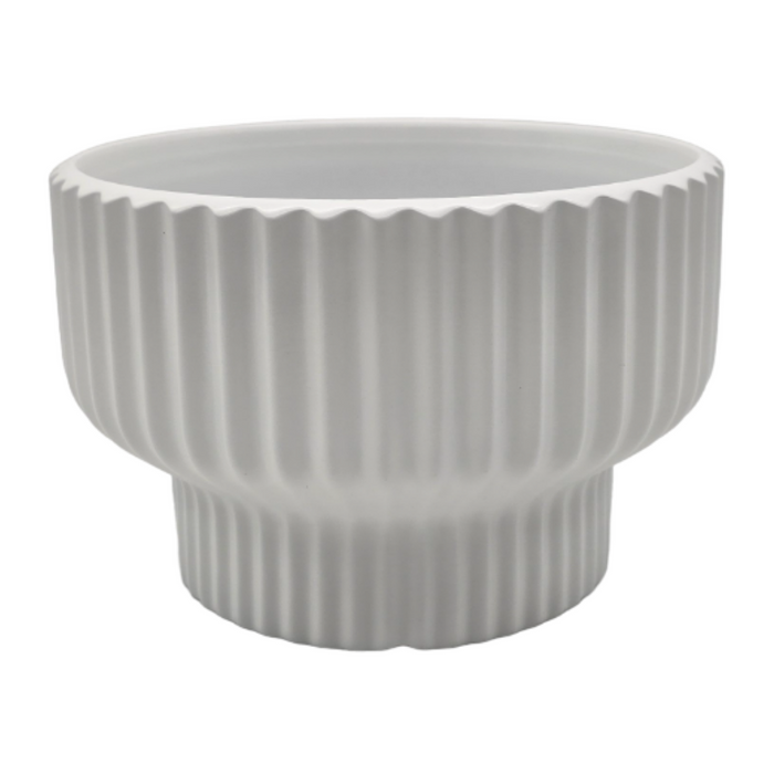 Maceteros Maceta De Ceramica Estilo Copon Blanco Mate M