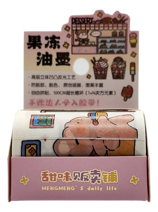 Cinta Adhesiva Washi Tape Kawaii Diseños Cute Decorativo