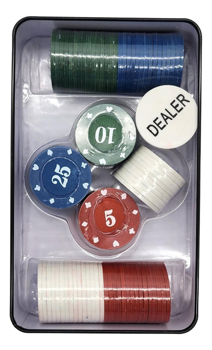 Fichas Para Juego De Poker Chips Caja De Metal Profesional