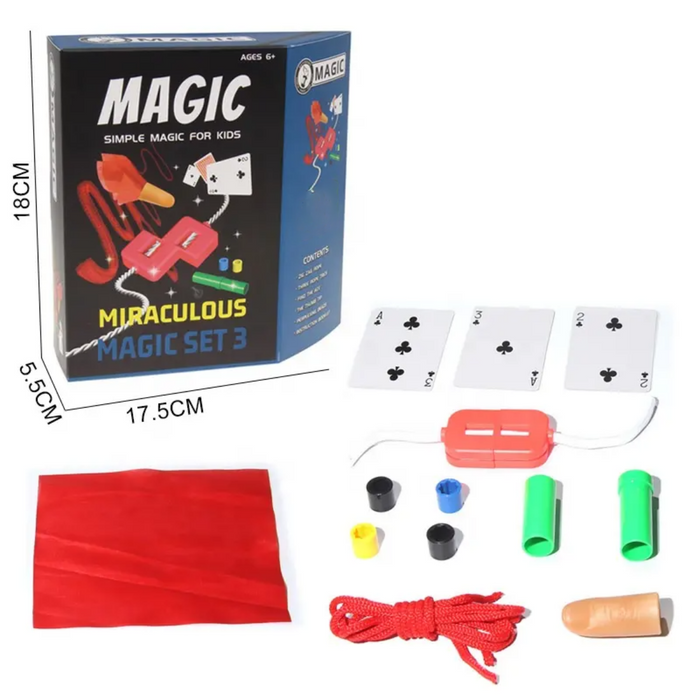 Set Juego De Magia y Trucos Clásico Para Niño Adulto Azul