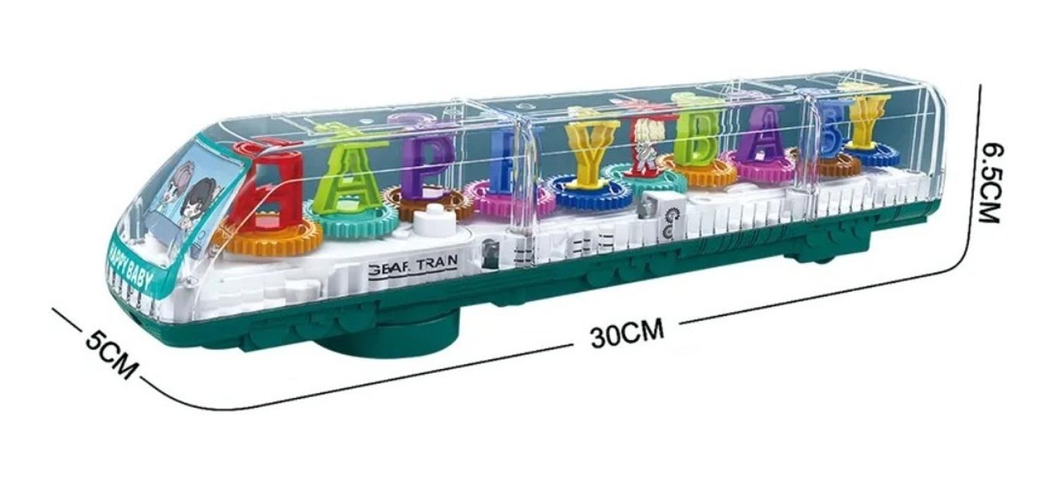 Tren Educativo Transparente Letras Y Números Luminoso