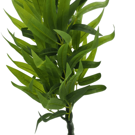 Planta Artificial Bambu Decorativa Macetero Plastico Negro - Fliperex