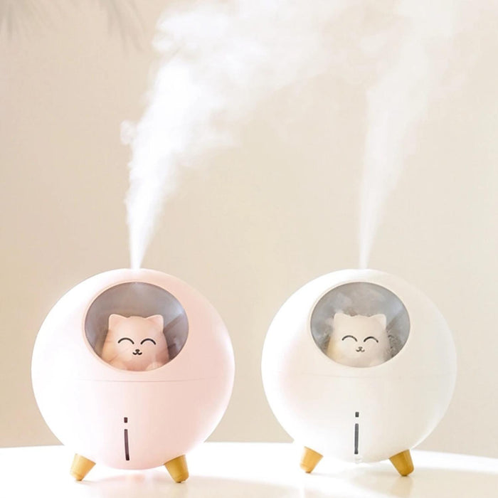 Humidificador Usb De Gatito Redondo Kawaii Vaporizador