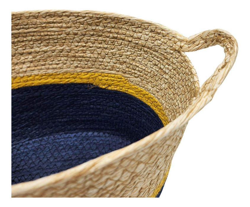 Canasto Decorativo Mimbre Cesta Yute Rustica 3 Colores P - Fliperex