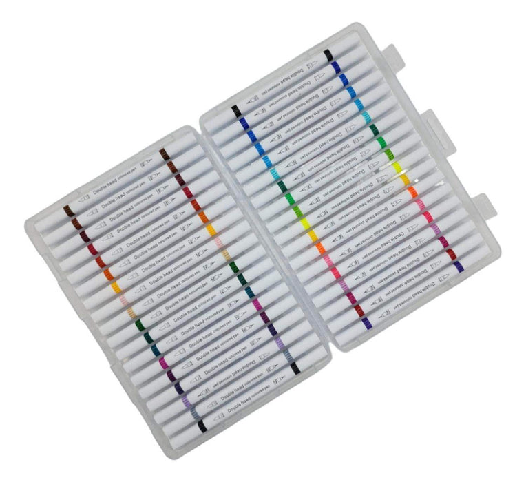 Set Marcadores Doble Punta 36 Lapices Plumones Watercolor - Fliperex