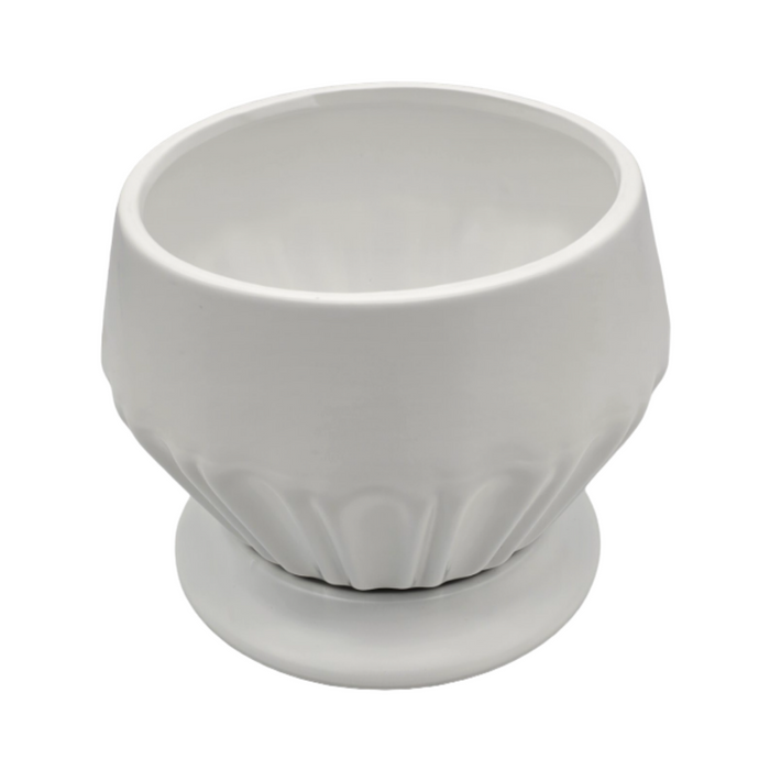 Maceteros Maceta De Ceramica Diamante Elegante Blanco S