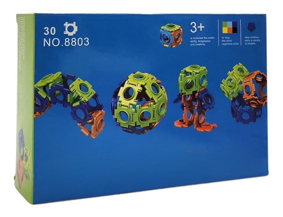 Set Bloques Armables Cuadrados Múltiples Figuras Posibles