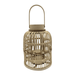 Candelabro De Bambu Natural Porta Vela Nordico Farol 30 CM - Fliperex