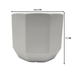 Macetero Maceta De Ceramica Blanco Lineas Verticales L - Fliperex
