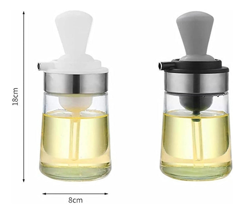 Dispensador De Aceite 2 En 1 Dosificador Botella De Vidrio