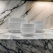 Set 3 Maceteros Maceta De Ceramica Lineas Relieve Blanco - Fliperex