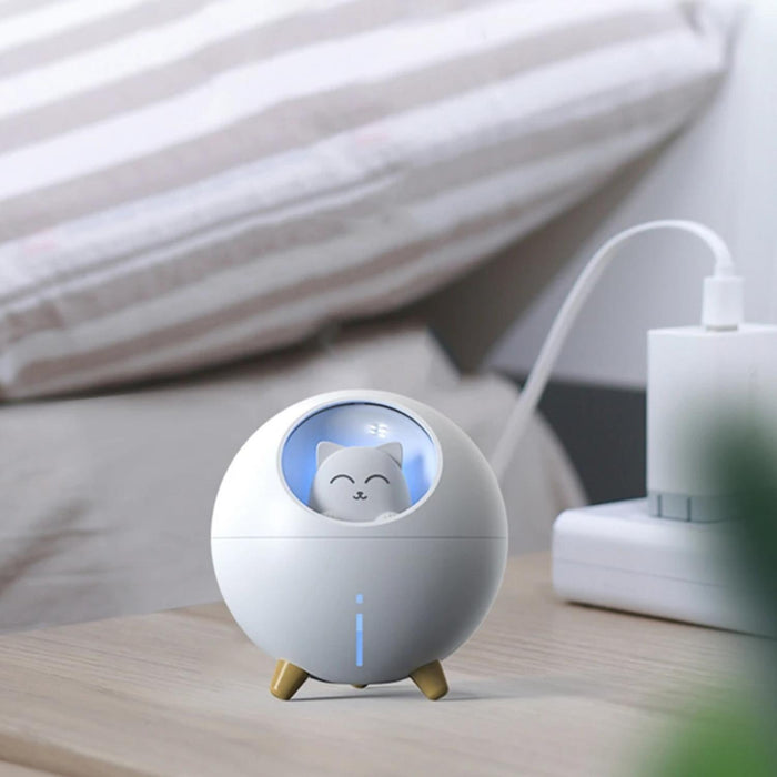 Humidificador Usb De Gatito Redondo Kawaii Vaporizador