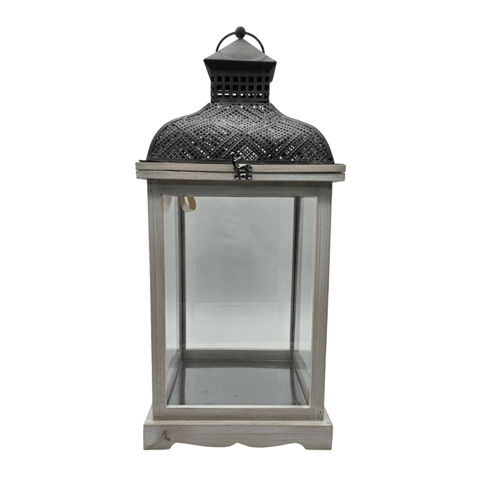 Farol Calentador De Vela Costero De Madera Blanco Vintage S - Fliperex