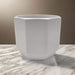 Macetero Maceta De Ceramica Blanco Lineas Verticales L - Fliperex