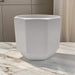 Macetero Maceta De Ceramica Blanco Lineas Verticales S - Fliperex