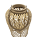 Candelabro De Bambu Natural Porta Vela Nordico Farol 40 CM - Fliperex