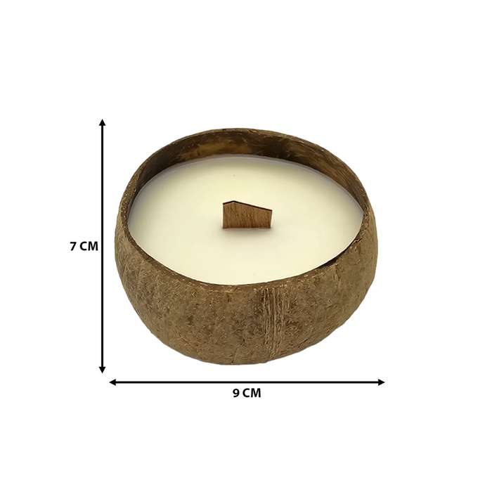 Vela Aromatica Ecologica En Cascara De Coco Cera De Soja