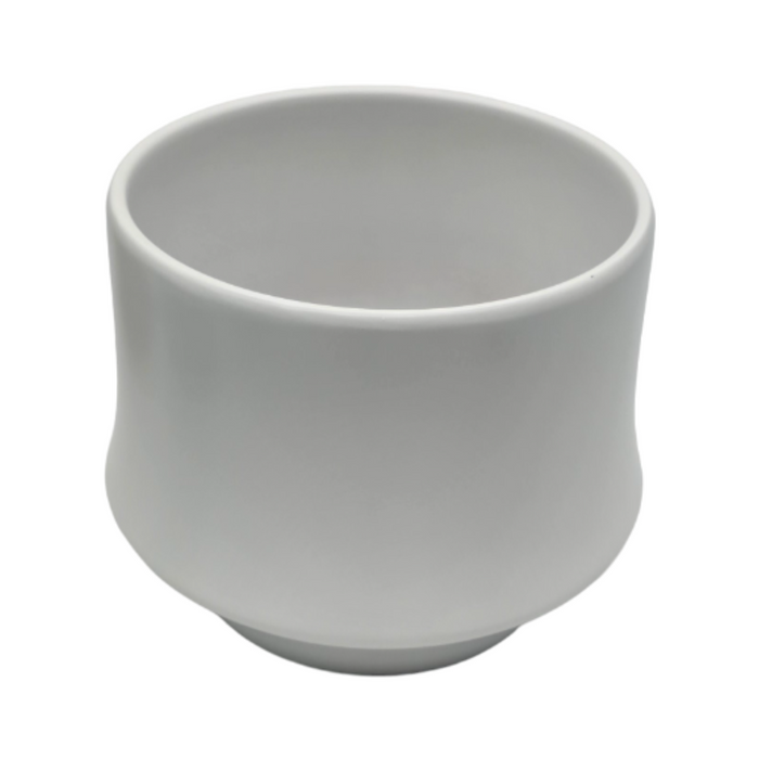 Macetero Maceta De Ceramica Elegante Blanco Liso Brillante M