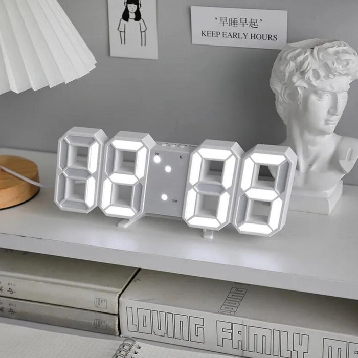 Reloj Despertador Digital Led 3d De Escritorio O Muro