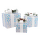 Set 3 Cajas de Regalo Navidad Decorativas Tornasol Con Luces