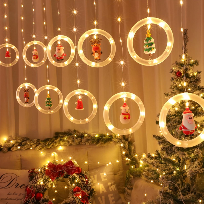 Cascada Guirnaldas De Navidad Luces Navideñas Solares Pascua