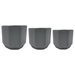 Set 3 Maceteros Maceta De Ceramica Gris Lineas Verticales - Fliperex