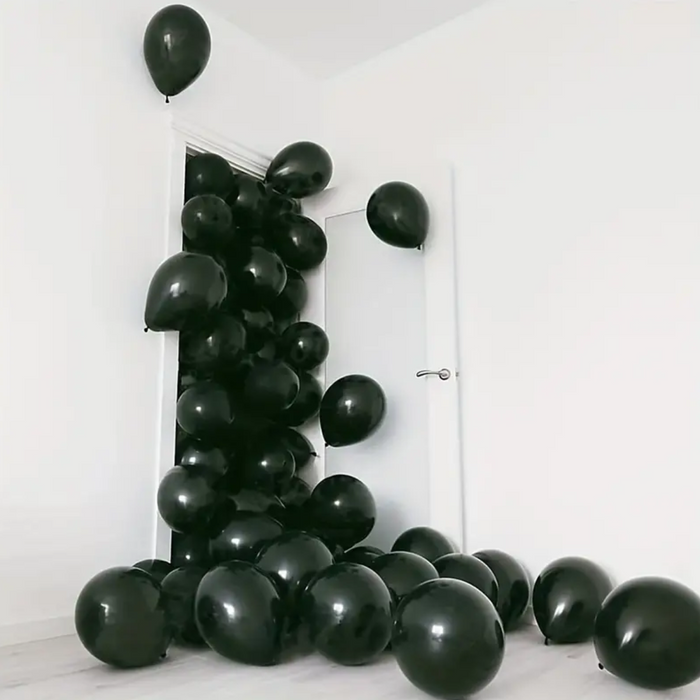 Globos 50 Unidades Color Negro Tamaño 30 Cm