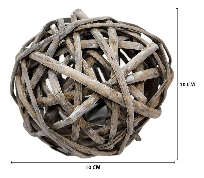 Esfera De Mimbre Para Decoración Pelotas De Mimbre Gris