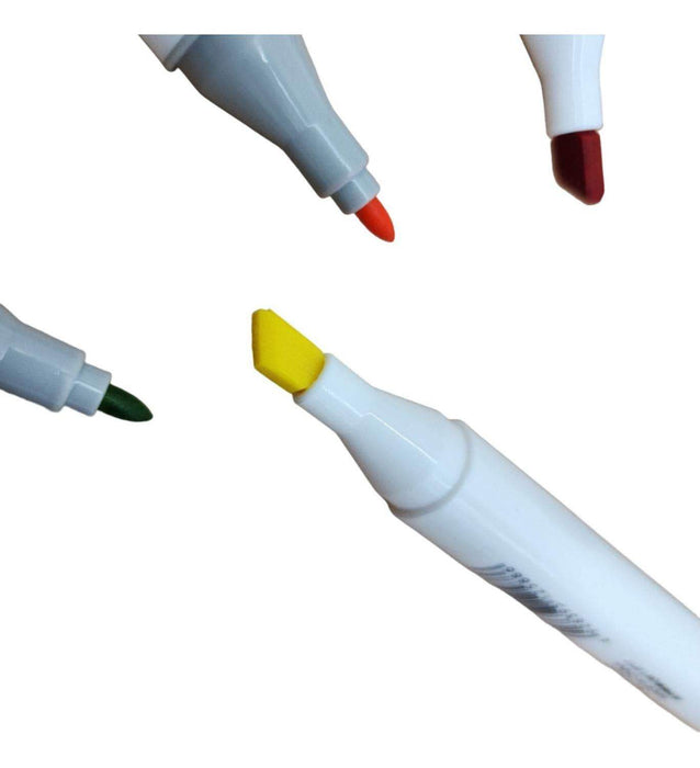Set Marcadores Doble Punta 18 Lapices Plumones Arte Marker - Fliperex