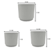 Set 3 Maceteros Maceta De Ceramica Blanco Con Linea Cuadrada - Fliperex