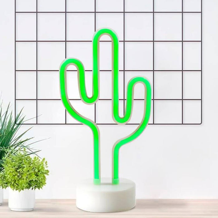 Lampara Neón Led Cactus Decoración Todo Ambiente Hogar