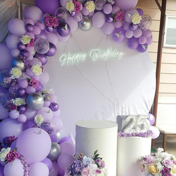 Globos Morado Claro Macaron 10 Unidades Tamaño 25 Cm Fiesta