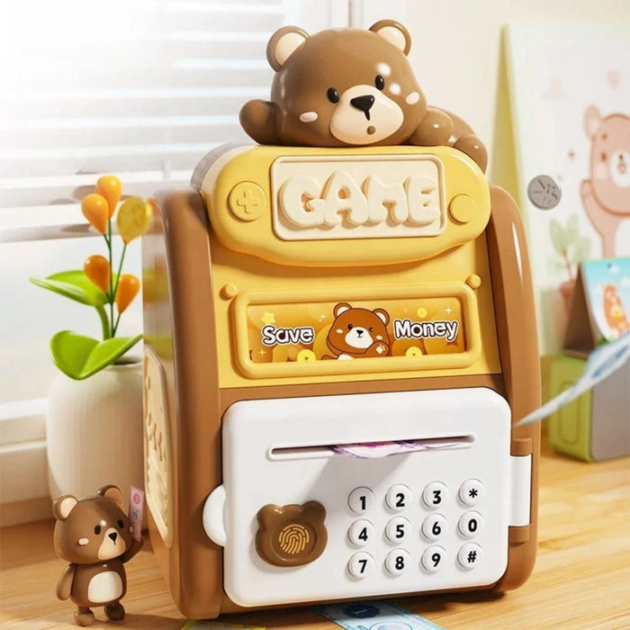 Alcancia Caja Fuerte Kawaii Clave Huella Digital Infantil