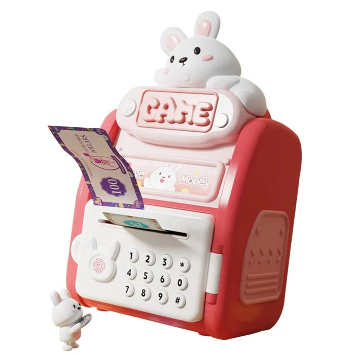 Alcancia Caja Fuerte Kawaii Clave Huella Digital Infantil