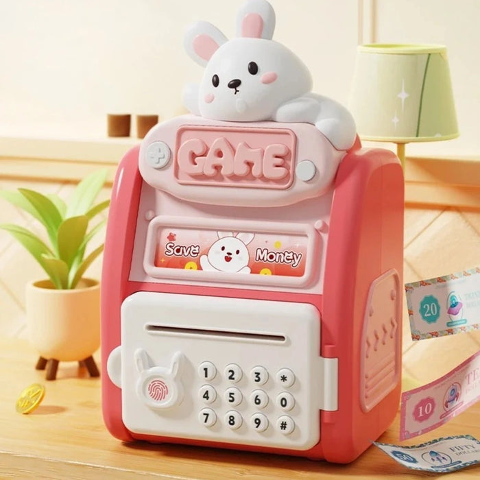 Alcancia Caja Fuerte Kawaii Clave Huella Digital Infantil
