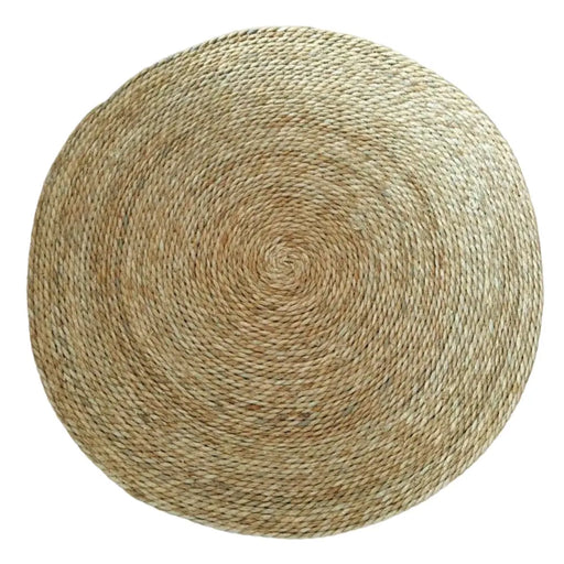 Alfombra De Yute Tradicional Rustica Circular Color Natural - Fliperex
