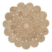 Alfombra Redonda De Yute Todo Circulos Color Natural - Fliperex