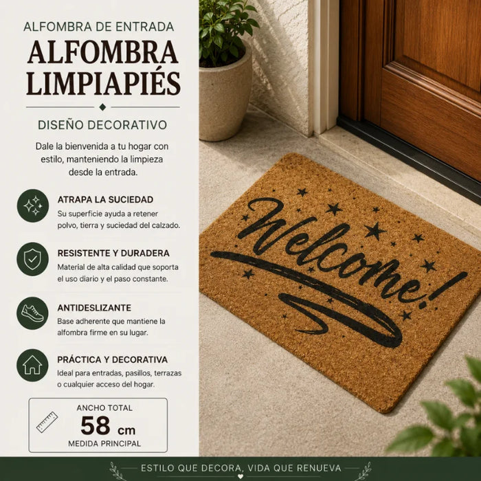 Alfombra Limpia Pies Felpudo Alfombra De Fibra Diseños