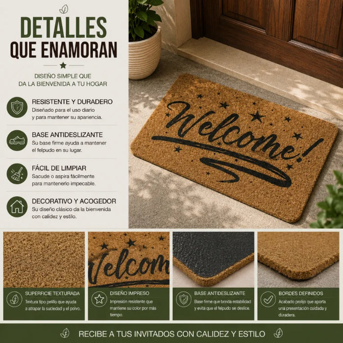 Alfombra Limpia Pies Felpudo Alfombra De Fibra Diseños