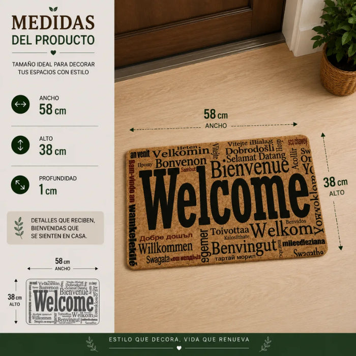 Alfombra Limpia Pies Felpudo Alfombra De Fibra Diseños